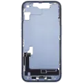 Mid-Frame Housing  W/ Charging Port Flex & Small Parts  For iPhone 14 (EU / Global Version) (Used OEM Pull: Grade B) (Blue)