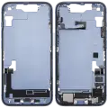 Mid-Frame Housing  W/ Charging Port Flex & Small Parts  For iPhone 14 (EU / Global Version) (Used OEM Pull: Grade B) (Blue)