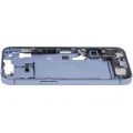 Mid-Frame Housing  W/ Charging Port Flex & Small Parts  For iPhone 14 (EU / Global Version) (Used OEM Pull: Grade A) (Blue)