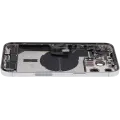 Back Housing W/ Charging Port Flex & Small Parts  For iPhone 14 Pro Max (US Version) (Used OEM Pull: Grade C) (Silver)