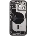 Back Housing W/ Charging Port Flex & Small Parts  For iPhone 14 Pro Max (US Version) (Used OEM Pull: Grade A) (Silver)