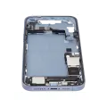 Mid-Frame Housing  W/ Charging Port Flex & Small Parts  For iPhone 14 Plus (US Version) (Used OEM Pull: Grade A) (Blue)