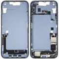 Mid-Frame Housing  W/ Charging Port Flex & Small Parts  For iPhone 14 Plus (US Version) (Used OEM Pull: Grade B) (Blue)