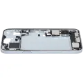 Mid-Frame Housing  W/ Charging Port Flex & Small Parts  For iPhone 15 Plus (US Version) (Used OEM Pull: Grade A) (Blue)