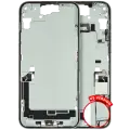 Mid-Frame Housing  W/ Charging Port Flex & Small Parts  For iPhone 15 Plus (US Version) (Used OEM Pull: Grade A) (Green)