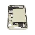 Mid-Frame Housing  W/ Charging Port Flex & Small Parts  For iPhone 15 Plus (US Version) (Used OEM Pull: Grade A) (Yellow)