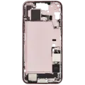 Mid-Frame Housing  W/ Charging Port Flex & Small Parts  For iPhone 15 Plus (US Version) (Used OEM Pull: Grade A) (Pink)