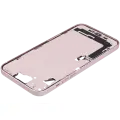 Mid-Frame Housing  W/ Charging Port Flex & Small Parts  For iPhone 15 Plus (US Version) (Used OEM Pull: Grade A) (Pink)