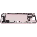 Mid-Frame Housing  W/ Charging Port Flex & Small Parts  For iPhone 15 Plus (US Version) (Used OEM Pull: Grade A) (Pink)