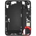 Mid-Frame Housing  W/ Charging Port Flex & Small Parts  For iPhone 15 Plus (US Version) (Used OEM Pull: Grade B) (Black)