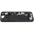 Mid-Frame Housing  W/ Charging Port Flex & Small Parts  For iPhone 15 Plus (US Version) (Used OEM Pull: Grade B) (Black)