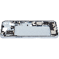 Mid-Frame Housing  W/ Charging Port Flex & Small Parts  For iPhone 15 Plus (US Version) (Used OEM Pull: Grade B) (Blue)