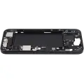 Mid-Frame Housing  W/ Charging Port Flex & Small Parts  For iPhone 15 Plus (US Version) (Used OEM Pull: Grade C) (Black)
