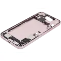Mid-Frame Housing  W/ Charging Port Flex & Small Parts  For iPhone 15 Plus (US Version) (Used OEM Pull: Grade C) (Pink)
