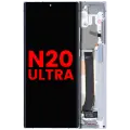 OLED Assembly With Frame For Samsung Galaxy Note 20 Ultra 5G (Aftermarket Plus) (Mystic White)