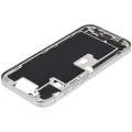 Mid-Frame Housing  W/ Charging Port Flex & Small Parts  For iPhone 16 Pro (US Version) (Used OEM Pull: Grade C) (White Titanium)