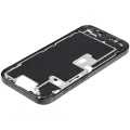 Mid-Frame Housing  W/ Charging Port Flex & Small Parts  For iPhone 16 Pro (US Version) (Used OEM Pull: Grade C) (Black Titanium)