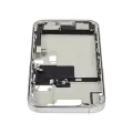 Mid-Frame Housing  W/ Charging Port Flex & Small Parts  For iPhone 16 Pro (US Version) (Used OEM Pull: Grade A) (White Titanium)