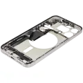 Mid-Frame Housing  W/ Charging Port Flex & Small Parts  For iPhone 15 Pro Max (US Version) (Used OEM Pull: Grade C) (White Titanium)