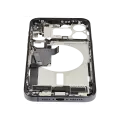 Mid-Frame Housing  W/ Charging Port Flex & Small Parts  For iPhone 15 Pro Max (US Version) (Used OEM Pull: Grade C) (Black Titanium)