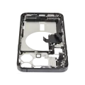 Mid-Frame Housing  W/ Charging Port Flex & Small Parts  For iPhone 15 Pro Max (US Version) (Used OEM Pull: Grade C) (Black Titanium)