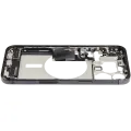 Mid-Frame Housing  W/ Charging Port Flex & Small Parts  For iPhone 15 Pro Max (US Version) (Used OEM Pull: Grade C) (Black Titanium)
