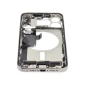 Mid-Frame Housing  W/ Charging Port Flex & Small Parts  For iPhone 15 Pro Max (US Version) (Used OEM Pull: Grade A) (Natural Titanium)