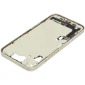 Mid-Frame Housing  W/ Charging Port Flex & Small Parts  For iPhone 15 (US Version) (Used OEM Pull: Grade C) (Yellow)