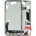 Mid-Frame Housing  W/ Charging Port Flex & Small Parts  For iPhone 15 (US Version) (Used OEM Pull: Grade C) (Green)