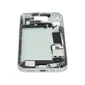 Mid-Frame Housing  W/ Charging Port Flex & Small Parts  For iPhone 15 (US Version) (Used OEM Pull: Grade C) (Green)