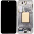 OLED Assembly With Frame For Samsung Galaxy S24 5G (US & International Version) (Used OEM Pull: Grade B/C) (Marble Grey)