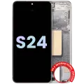 OLED Assembly With Frame For Samsung Galaxy S24 5G (US & International Version) (Service Pack) (Marble Grey)