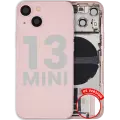 Back Housing W/ Charging Port Flex & Small Parts  For iPhone 13 Mini (US Version) (Used OEM Pull: Grade A) (Pink)