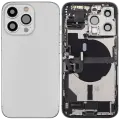 Back Housing W/ Charging Port Flex & Small Parts  For iPhone 13 Pro (EU / Global Version) (Used OEM Pull: Grade C) (Silver)