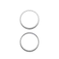 Back Camera Bezel Ring Only For iPhone 17 (White) (2 Piece Set)