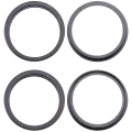 Back Camera Bezel Ring Only For iPhone 17 (Black) (2 Piece Set)