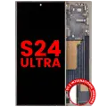 OLED Assembly With Frame For Samsung Galaxy S24 Ultra (US & International Version) (Aftermarket Plus) (Titanium Gray)