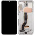 OLED Assembly With Frame For Samsung Galaxy S20 Plus 5G (Aftermarket Plus) (Cloud White)