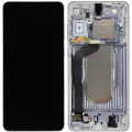 OLED Assembly With Frame For Samsung Galaxy S25 Edge (US & International Version) (Aftermarket Plus) (Titanium Silver)