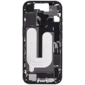 Mid-Frame Housing W/ Charging Port Flex & Small Parts  For iPhone 17 (US Version) (Used OEM Pull: Grade A) (Black)