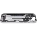 Mid-Frame Housing W/ Charging Port Flex & Small Parts  For iPhone 17 (US Version) (Used OEM Pull: Grade A) (White)