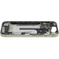 Mid-Frame Housing W/ Charging Port Flex & Small Parts  For iPhone 17 (US Version) (Used OEM Pull: Grade A) (Sage)