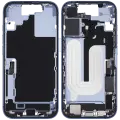 Mid-Frame Housing W/ Charging Port Flex & Small Parts  For iPhone 17 (EU / Global Version) (Used OEM Pull: Grade A) (Mist Blue)
