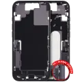 Mid-Frame Housing W/ Charging Port Flex & Small Parts  For iPhone 17 (EU / Global Version) (Used OEM Pull: Grade A) (Black)