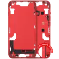 Mid-Frame Housing  W/ Small Parts For iPhone 14 (EU / Global Version) (Used OEM Pull: Grade C) (Red)