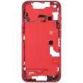 Mid-Frame Housing  W/ Small Parts For iPhone 14 (EU / Global Version) (Used OEM Pull: Grade C) (Red)
