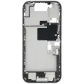 Mid-Frame Housing  W/ Charging Port Flex & Small Parts  For iPhone 16 Pro (EU / Global Version) (Used OEM Pull: Grade B) (White Titanium)