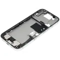 Mid-Frame Housing  W/ Charging Port Flex & Small Parts  For iPhone 16 Pro (EU / Global Version) (Used OEM Pull: Grade B) (White Titanium)