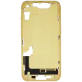 Mid-Frame Housing  W/ Small Parts For iPhone 14 (EU / Global Version) (Used OEM Pull: Grade B) (Yellow)