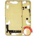 Mid-Frame Housing  W/ Small Parts For iPhone 14 (EU / Global Version) (Used OEM Pull: Grade B) (Yellow)